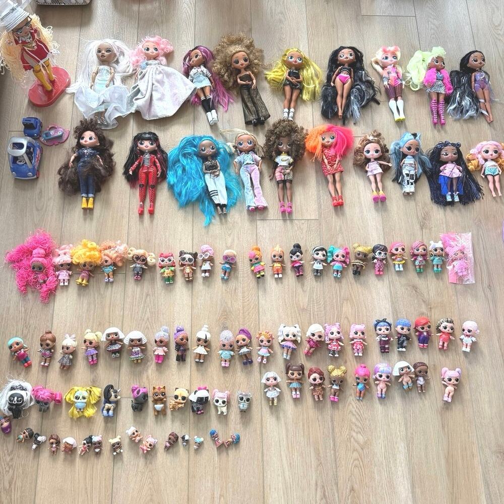 HUGE LOT of OMG LOL Dolls - 95 Dolls Babies Pets + Accessories